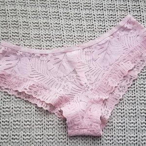NWT PINK Victoria's Secret Pink Lace-Mesh Panties